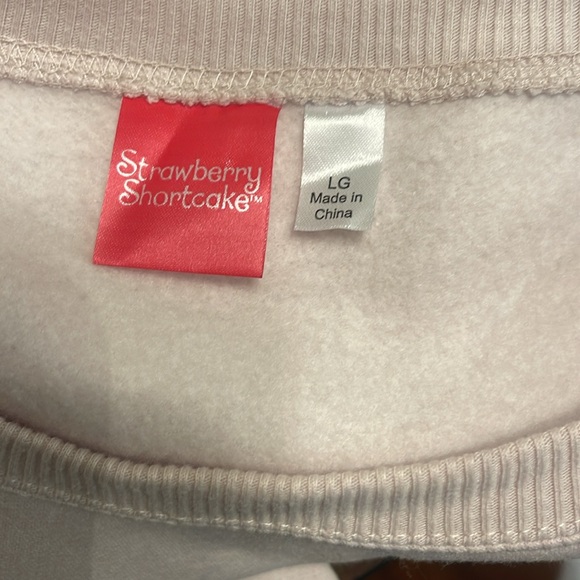 STRAWBERRY SHORTCAKE Sweatshirt Light Pink-Sz L - Picture 5 of 6